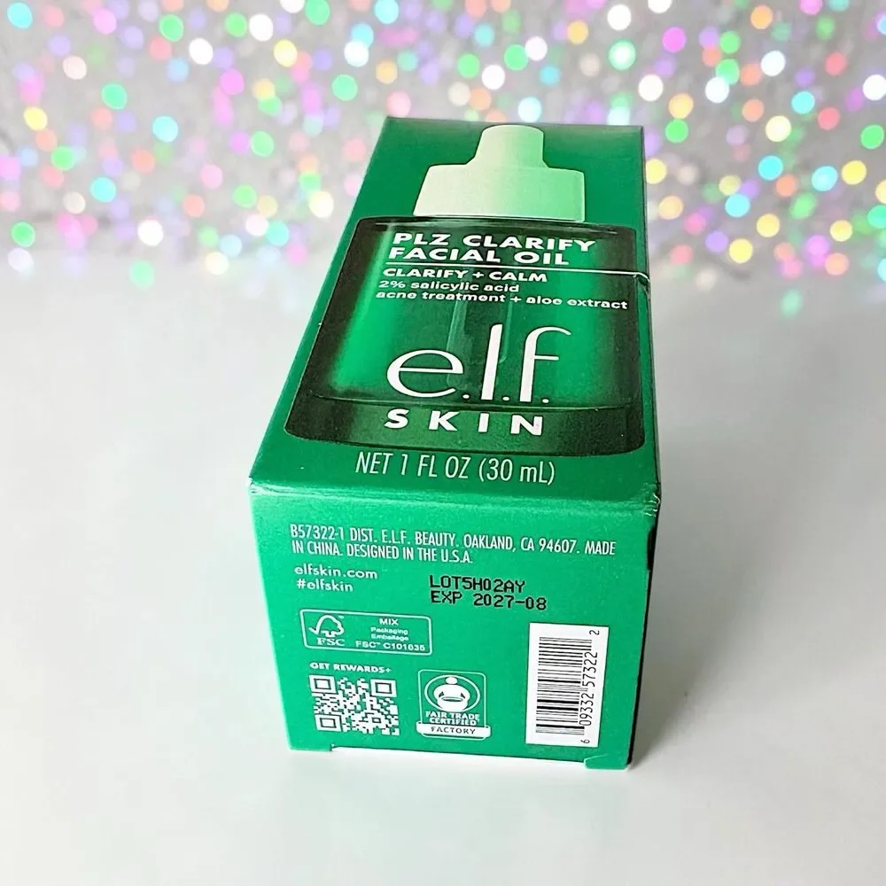 E.L.F. SKIN PLZ Clarify Facial Oil Full Size 1 FL OZ NIB